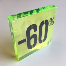 Kortingsblok -60% fluor groen Td14234751